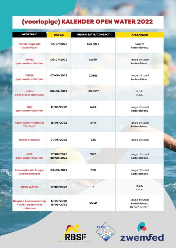 Kalender open water 2022 (ovb)